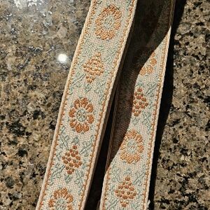 Floral Embroidered Crossbody Strap